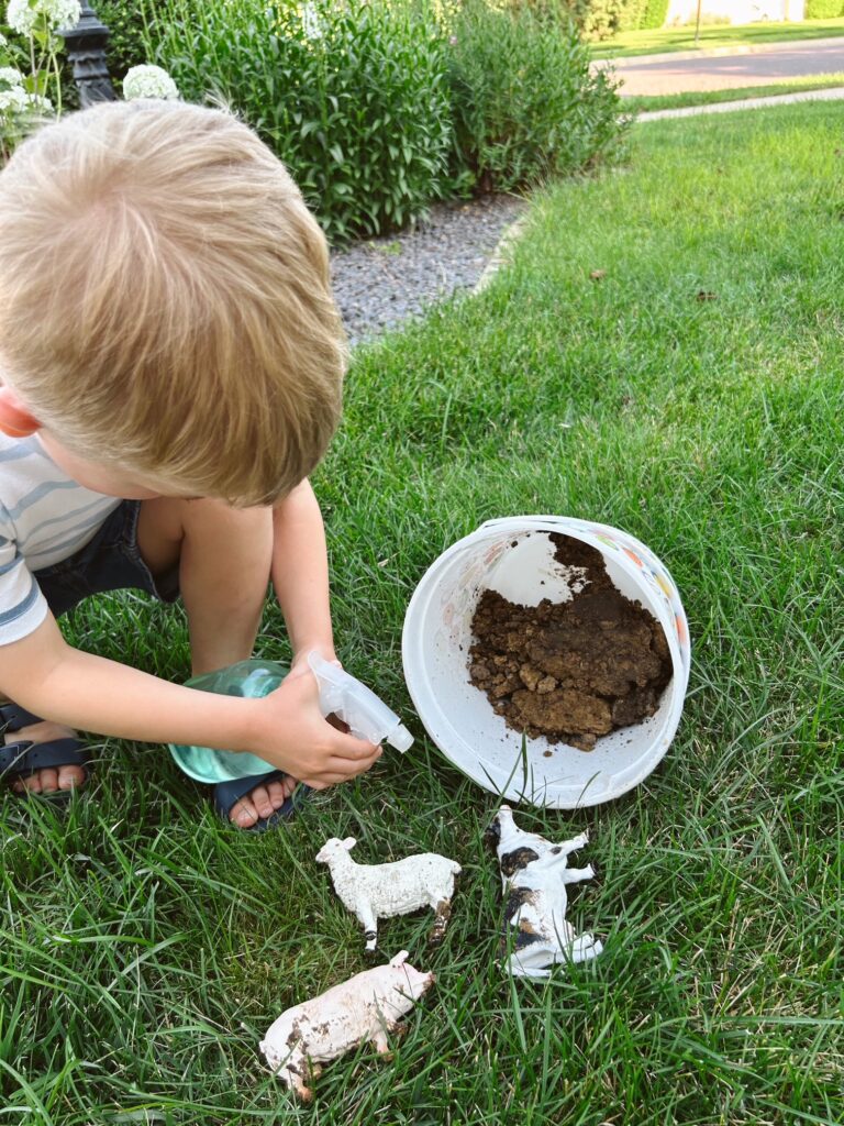 Educational Summer Activities for Toddlers: car or animal wash station