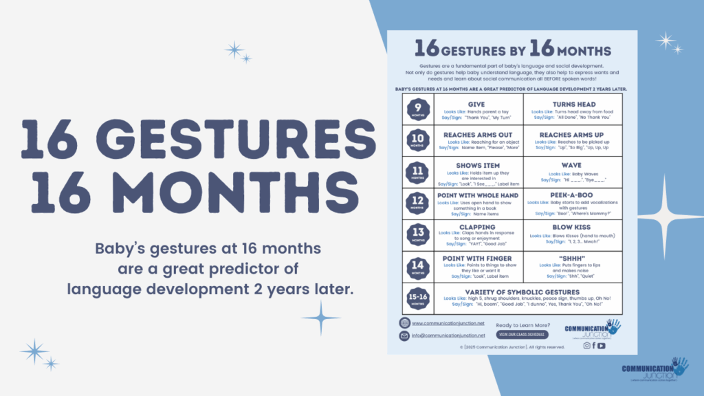16 gestures by 16 months
