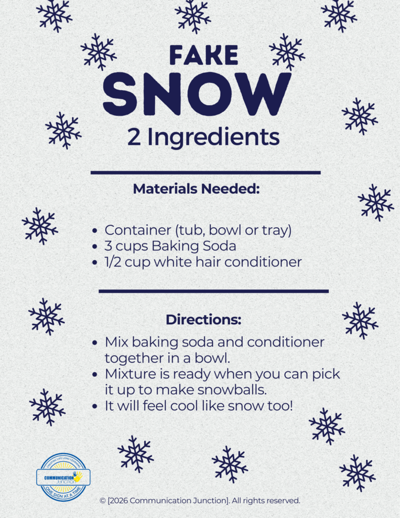 recipe for fake snow