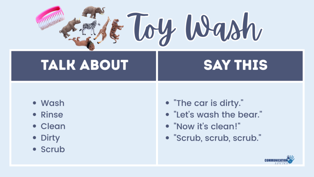 tips to use sign language when playing with toy wash