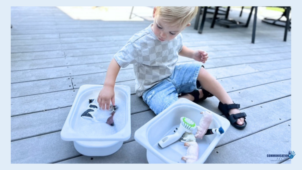 Signs to use when playing with a sponge or paintbrush