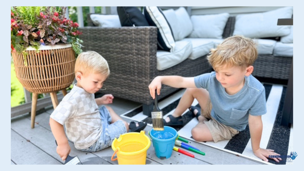 Signs to use when playing with a sponge or paintbrush